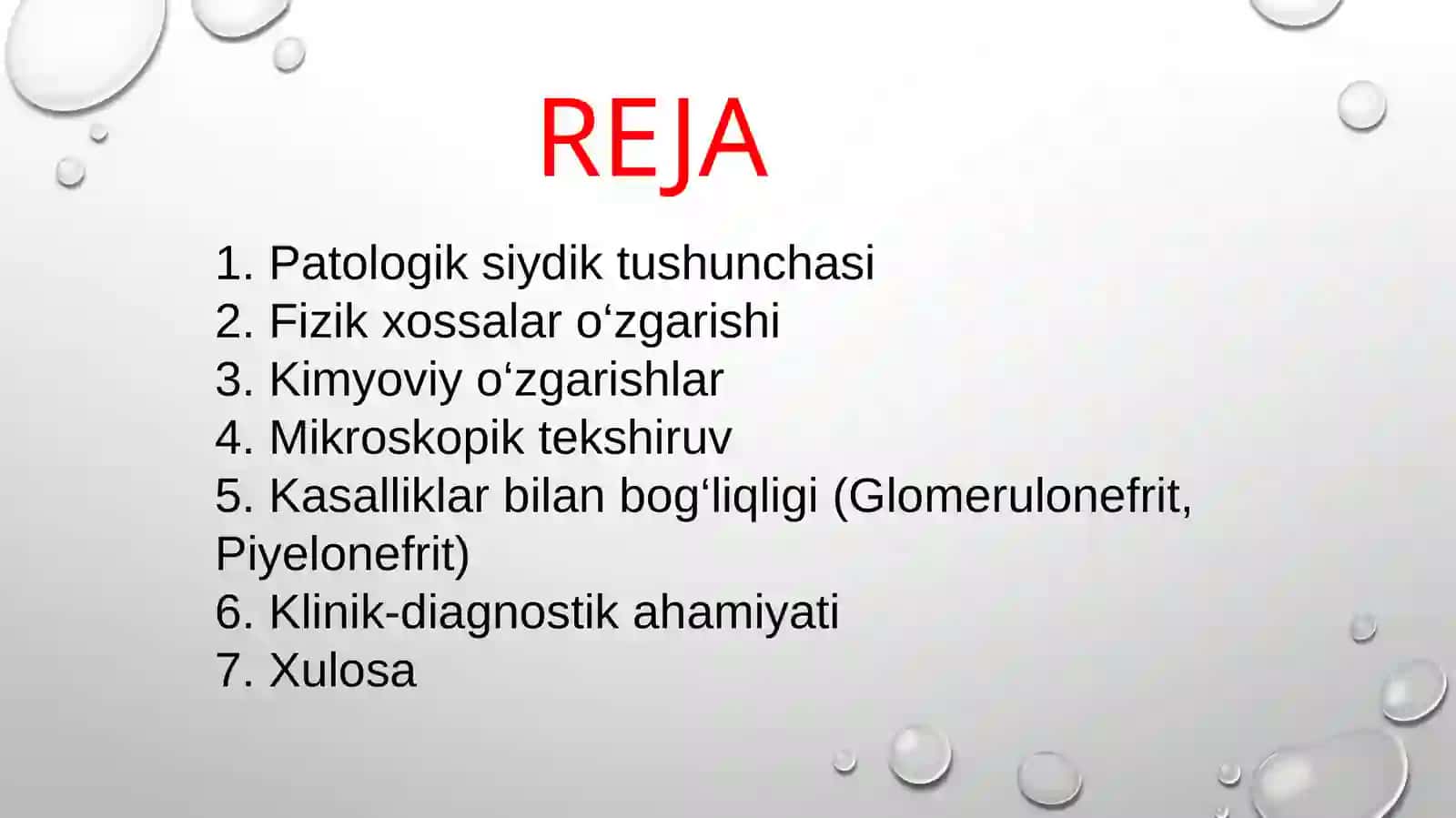 PATOLOGIK SIYDIK. KLINIK-DIAGNOSTIK AHAMIYATI 2