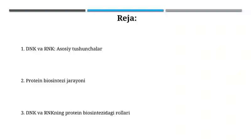 Oqsil biosintezida DNK va RNKni roli 2