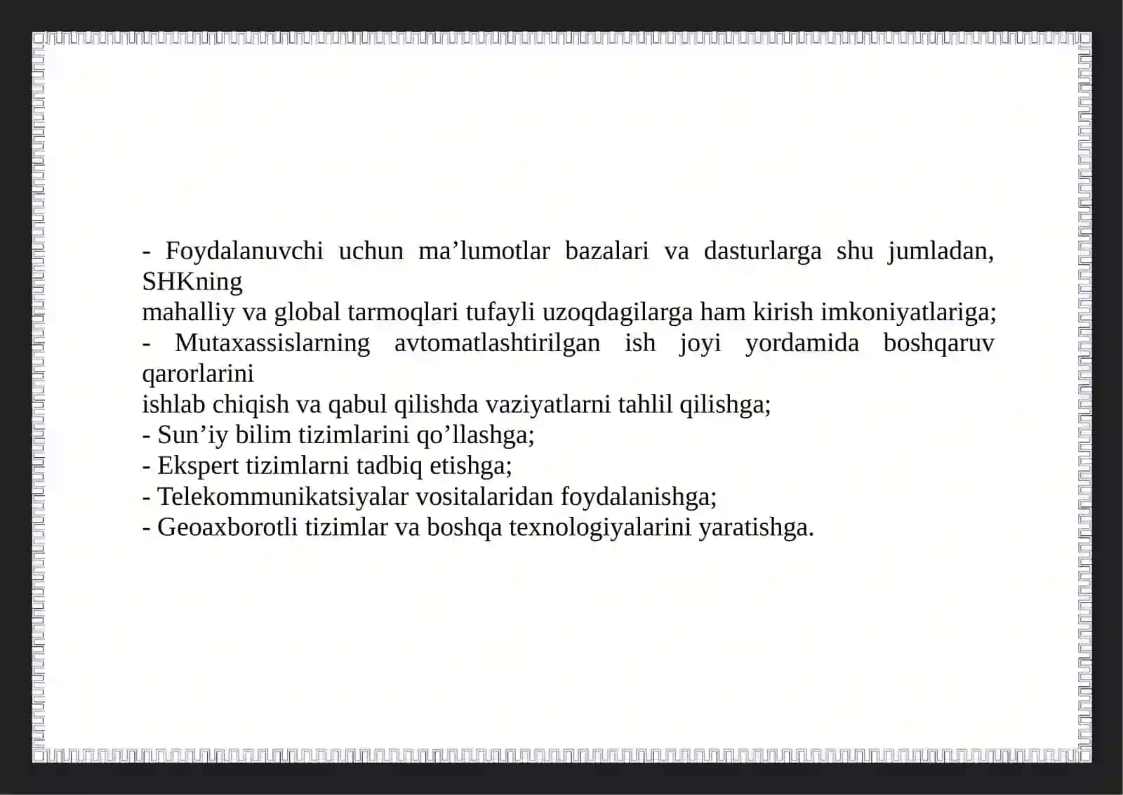 Ma'lumotlar bazasi va banki haqida ma'lumotlar 2