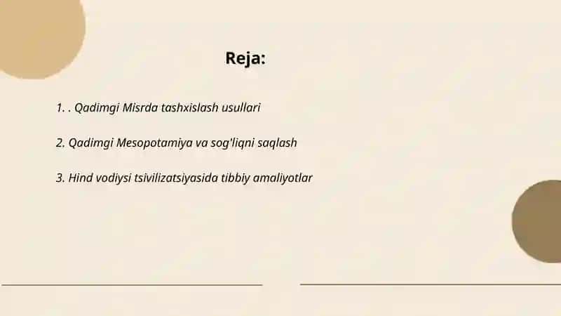 Qadimgi sharq mamlakatlarida tashxislash usullari 2