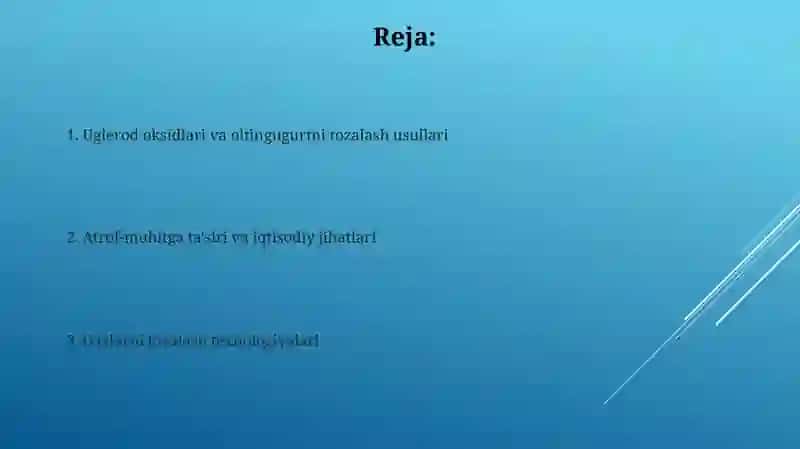 Gazlarni uglerod oksedlari va oltingugurtdan tozalash 2