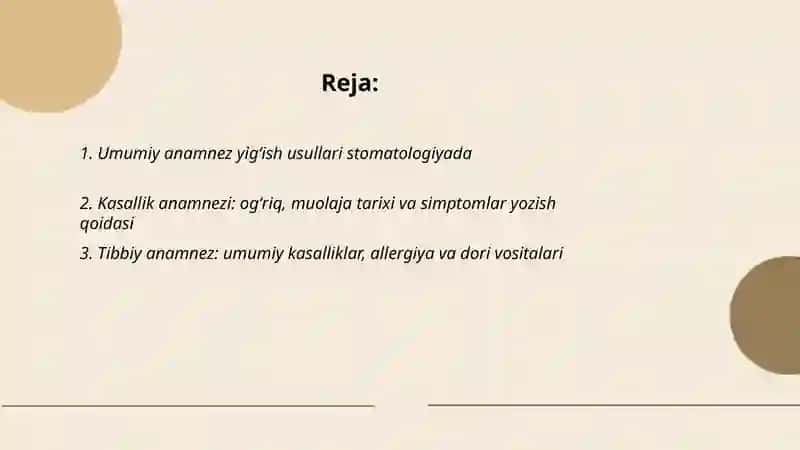 Stomatologik bemorni tekshirish usullari 2
