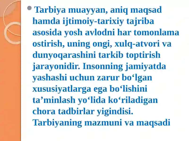 Tarbiya tamoyillari 2