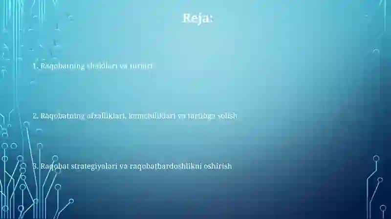 Raqobatning shakllari va usluları 2