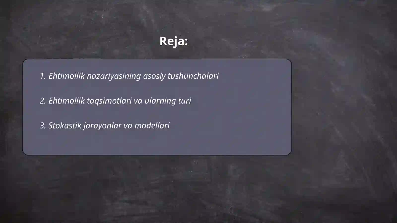 Kompyuter lingvistikasida ehtimollik nazariyasi 2