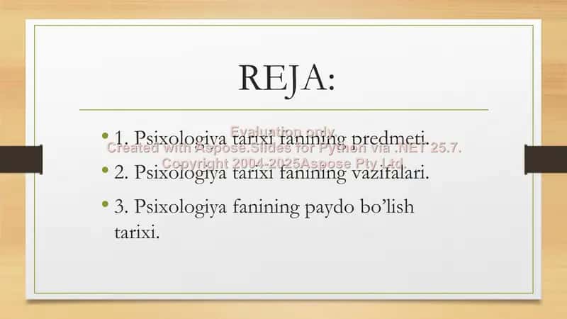 Psixologiya tarixi va rivojlanishi 2