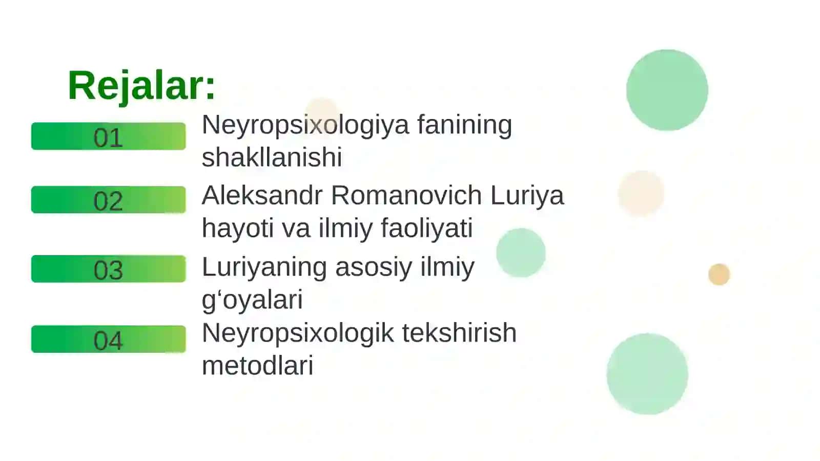 Neyropsixologiyaning rivojlanishida Luriya xizmatlari 2