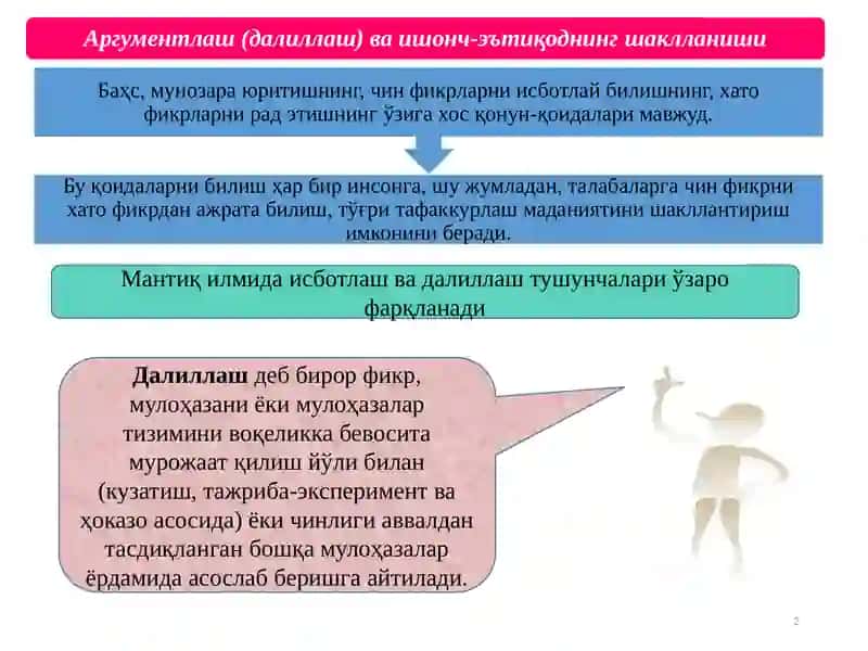 Аргументлаш ва билимлар тараққиётининг мантиқий шакллари 2