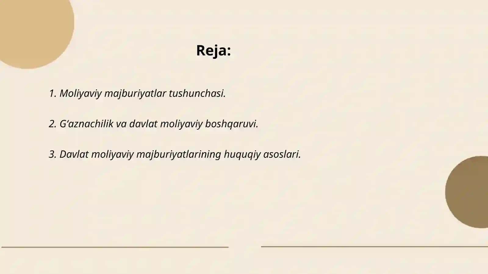 Gʻaznachilikda moliyaviy majburiyatlar 2