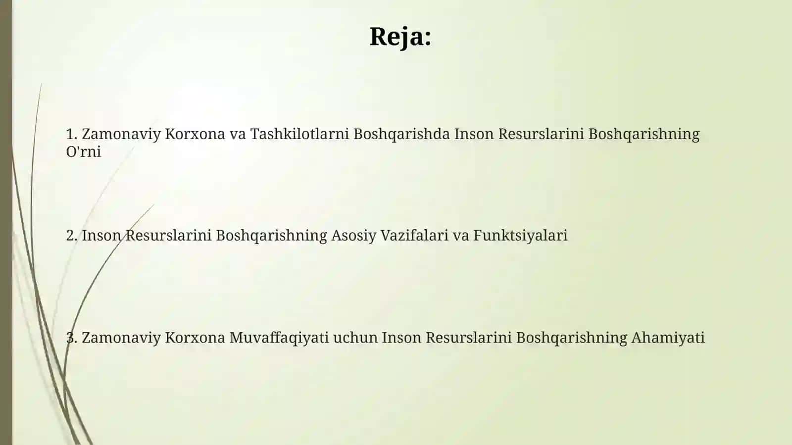 Zamonaviy Korxona va Tashkilotlarni Boshqarishda Inson Resurslarini Boshqarishning O'rni 2