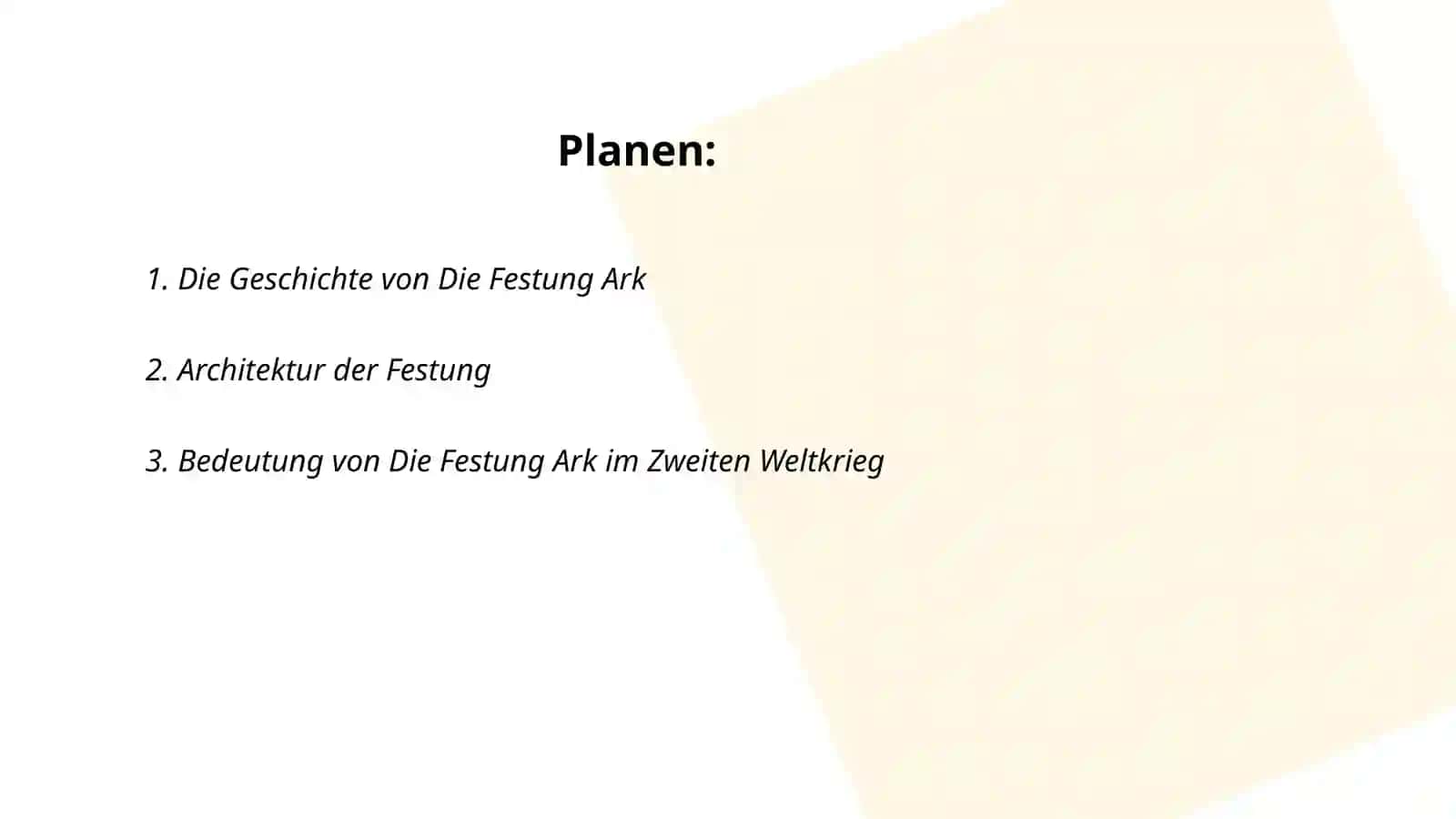 Die Festung Ark 2