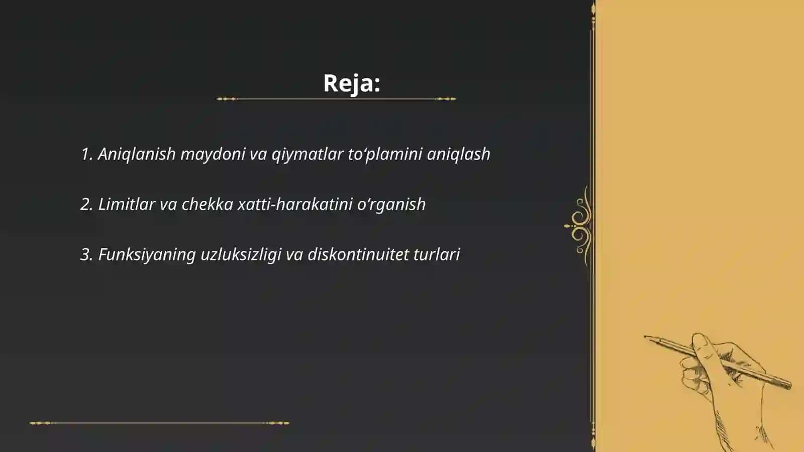 Funksiyani to'la tekshirish 2