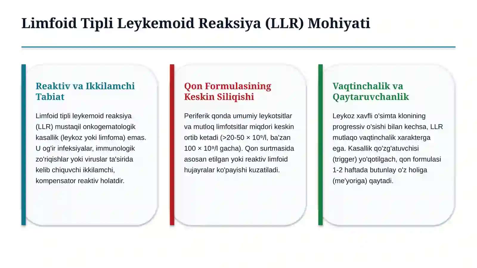 Limfoid tip leykemoid reaksiya — etiologiya, patogenez, klinika, diagnostika va davolash prinsiplari 2