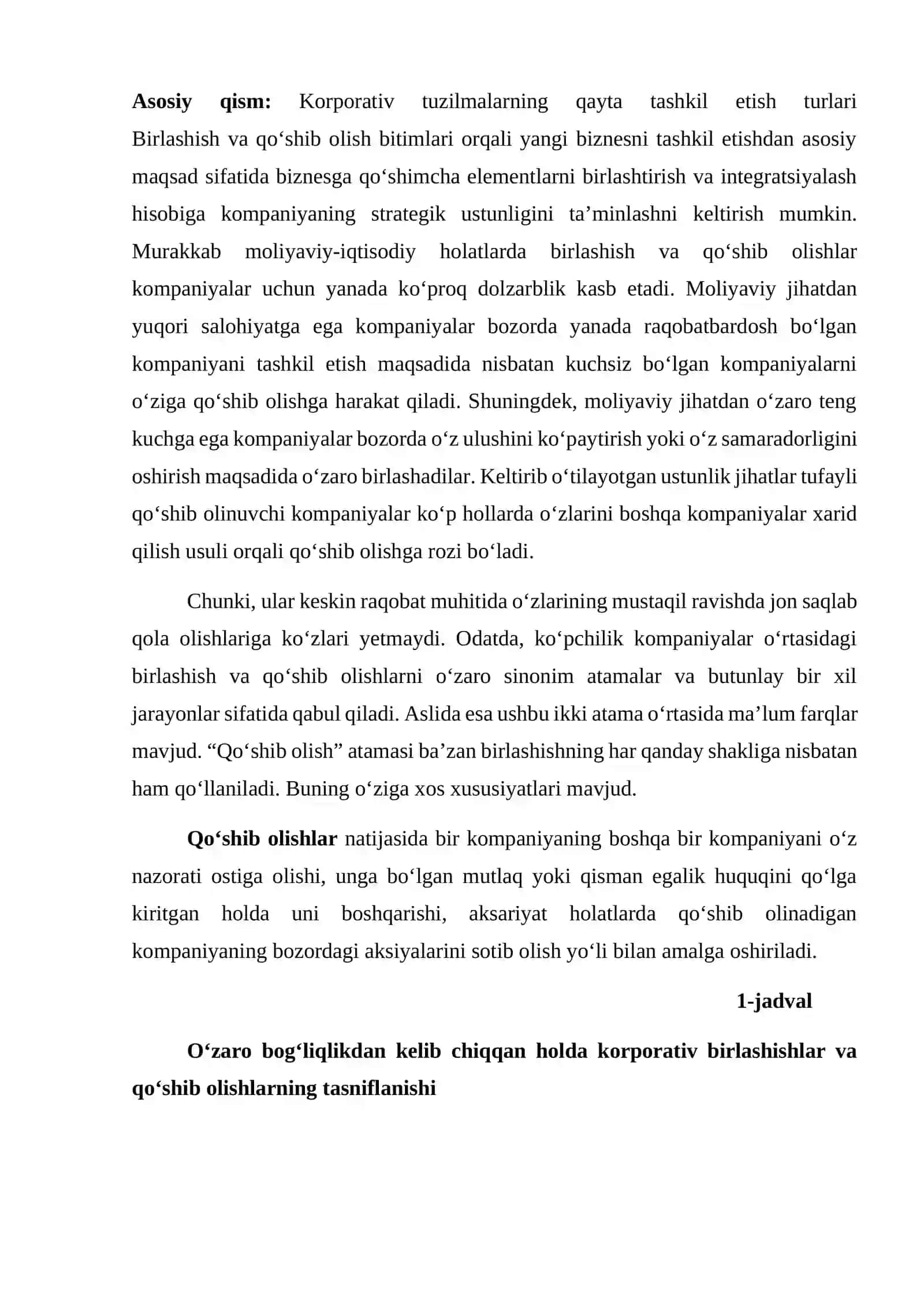 Korporativ tuzilmalarni qayta tashkil etish turlari va tugatish tartibi 2