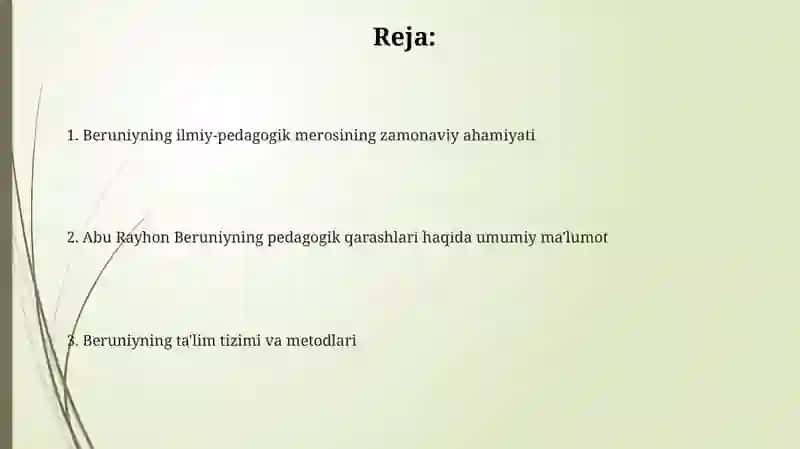 Abu Rayhon Beruniyning pedogagik qarashlari 2
