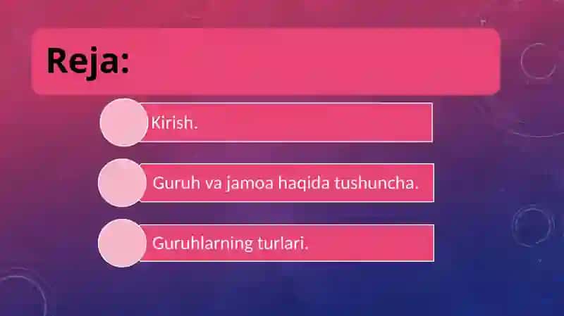 Jamoa va guruh tushunchasi 2