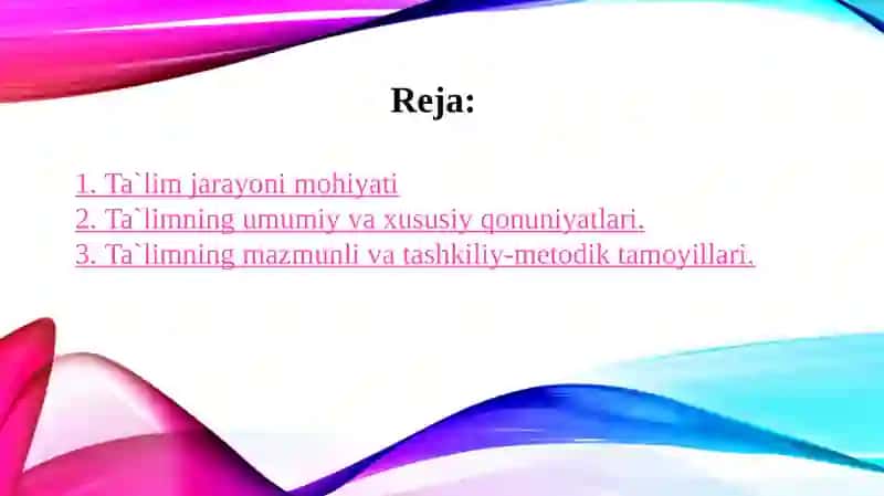 Taʼlim jarayonining qonuniyatlar va tamoyillari 2