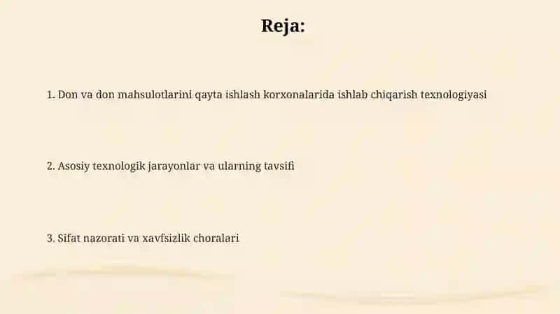 Don va don mahsulotlarini qayta ishlash korxonalarida ishlab chiqarish texnologiyasi 2