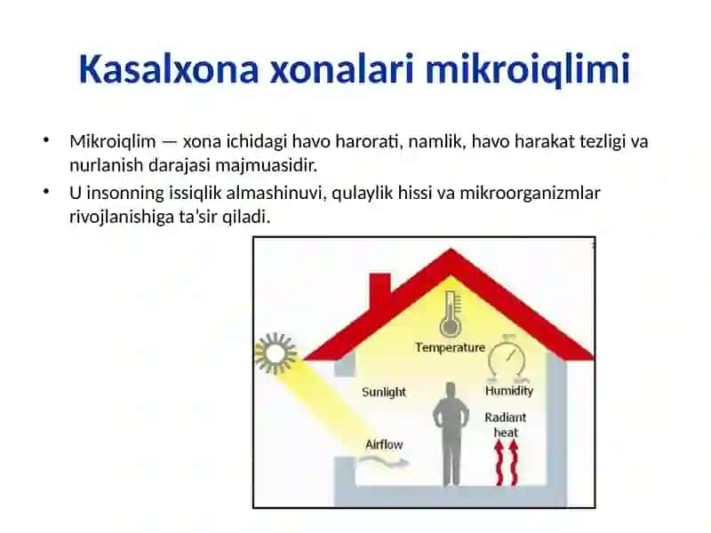 Kasalxonaxonalari mikroiqlimi 2