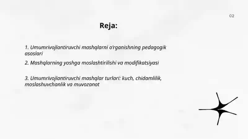 Umumrivojlantiruvchi mashqlarni o‘rganishning pedagogik asoslari 2