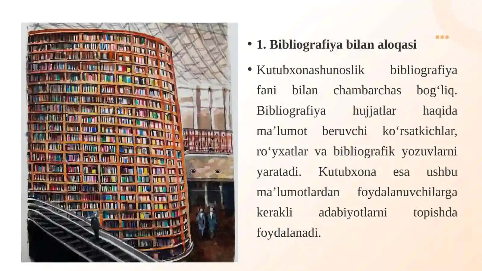 Kutubxonashunoslik fanining boshqa fanlar bilan aloqalari 2