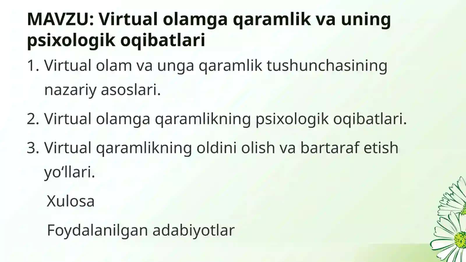 Virtual olamga qaramlik va uning psixologik oqibatlari 2
