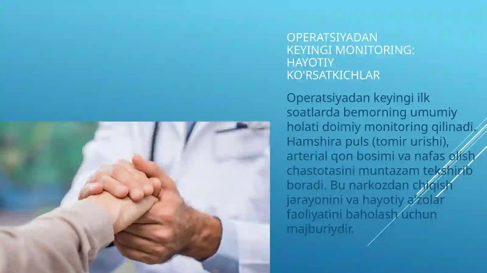 Xirurgik operatsiya  tushunchasi turlari  operatsiya oldi va operatsiyadan keyingi davrlarda Xirurgik bemorlar parvarishi 2
