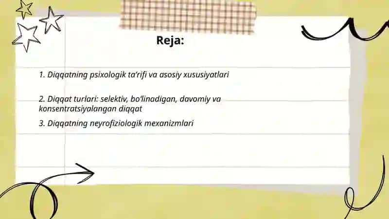 Diqqat haqida tushuncha va uning nerv-fiziologik asoslari 2