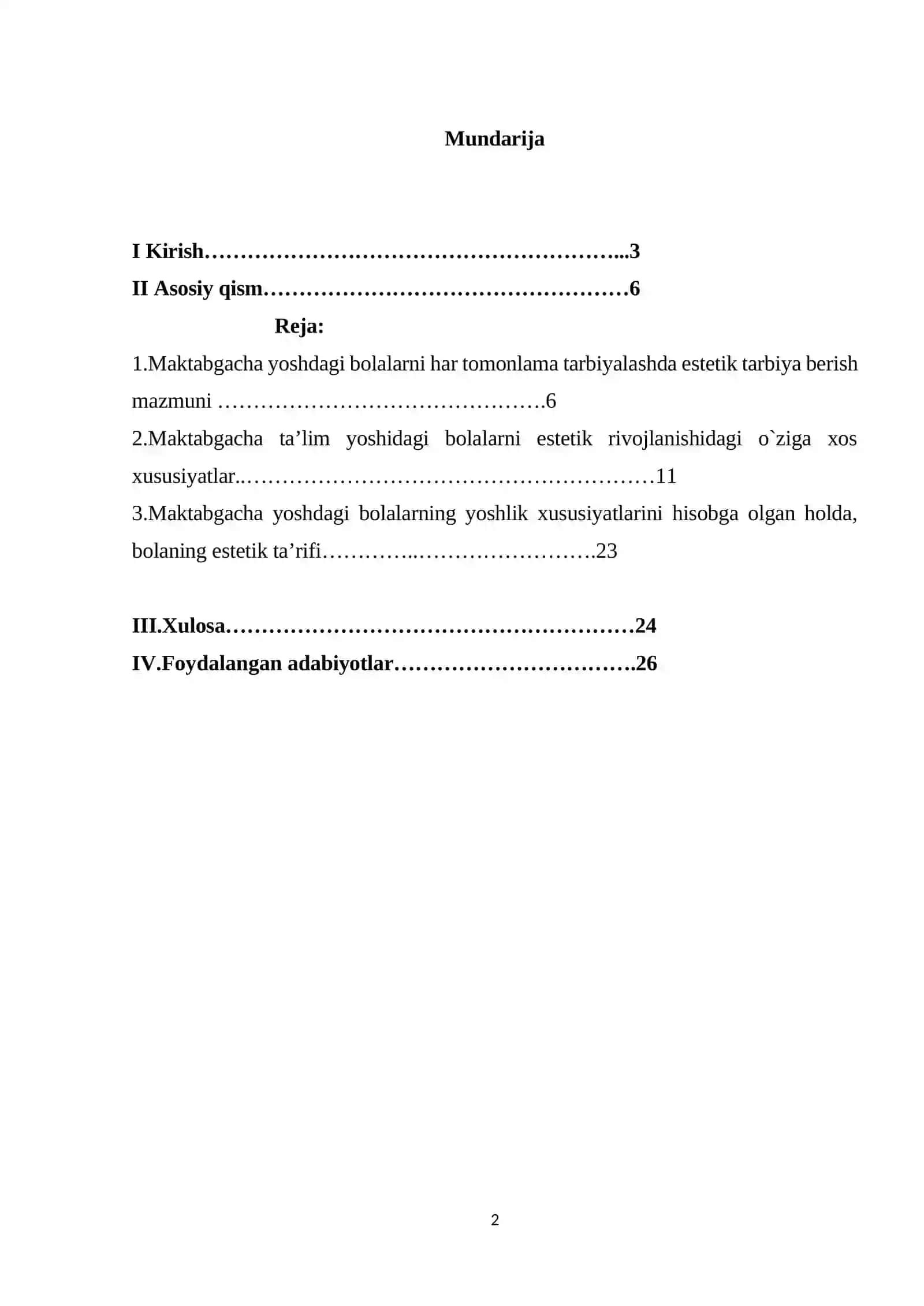 Maktabgacha ta’limda estetik tarbiya 2