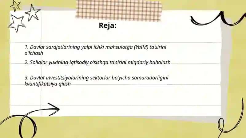 Davlatning iqtisodiyotdagi rolini miqdoriy baholash 2
