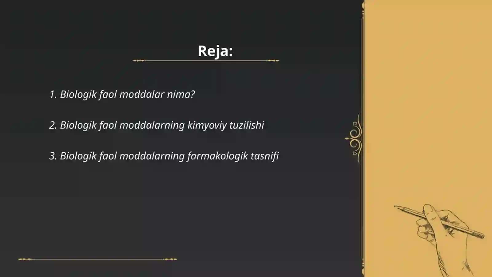 Biologik faol moddalar va ularning xususiyatlari 2