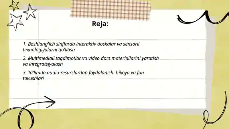 Multimediali taqdimotlar va video dars materiallarini yaratish va integratsiyalash 2