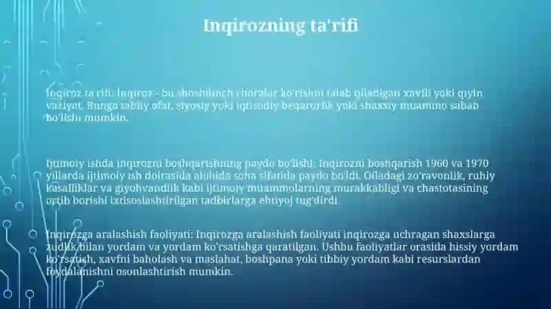 Ijtimoiy Ish Nazaryasi Va Amalyotida Inqiroz Faoliyatini Paydo Bólishi 2
