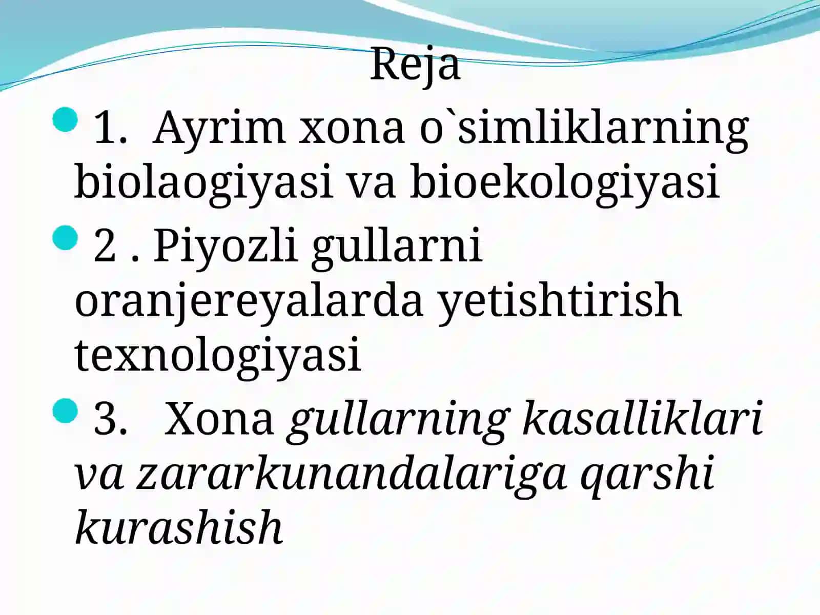 Xonao`simliklarning bioekologiyasi 2