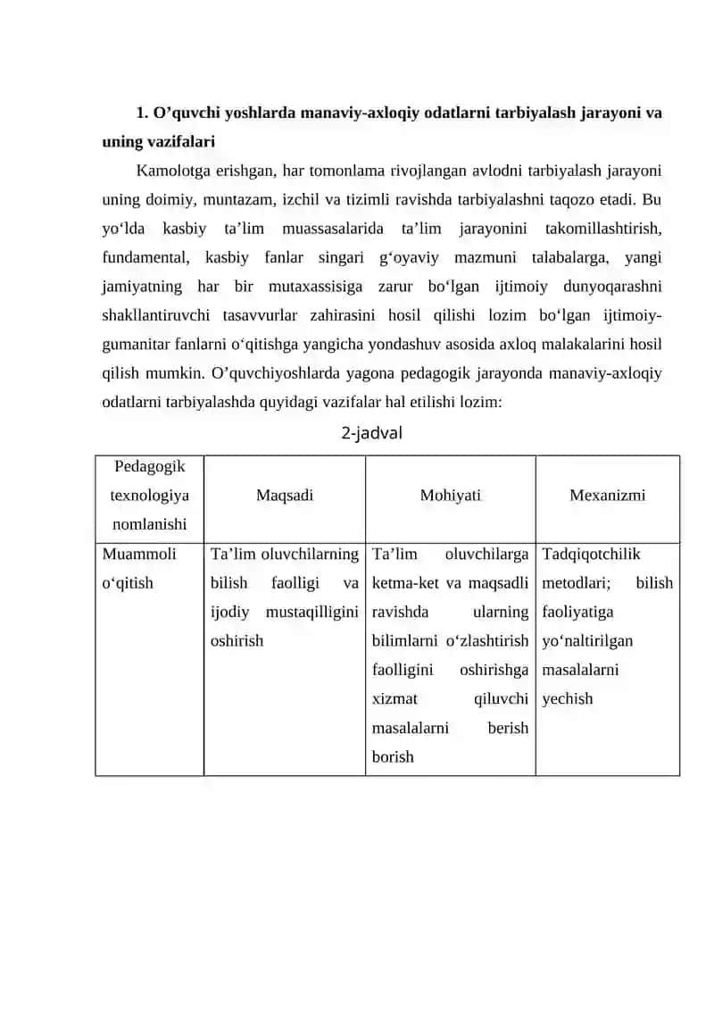 O'quvchilar kasb-hunarga qiziqtishishning pedagogik shartlari 2