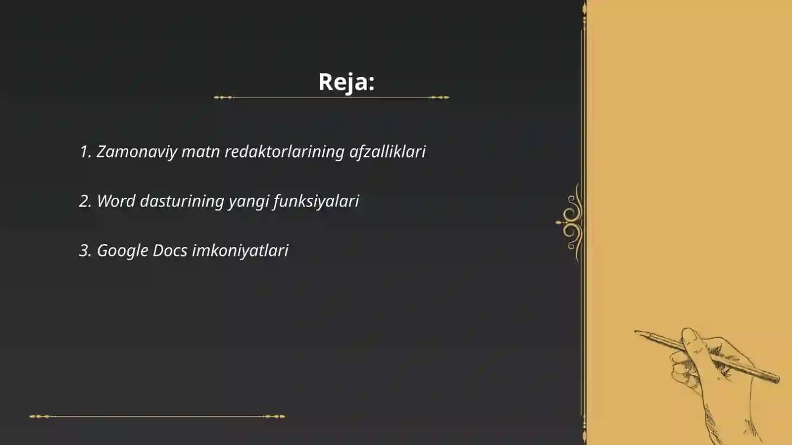 Zamonaviy matn redaktorlari 2