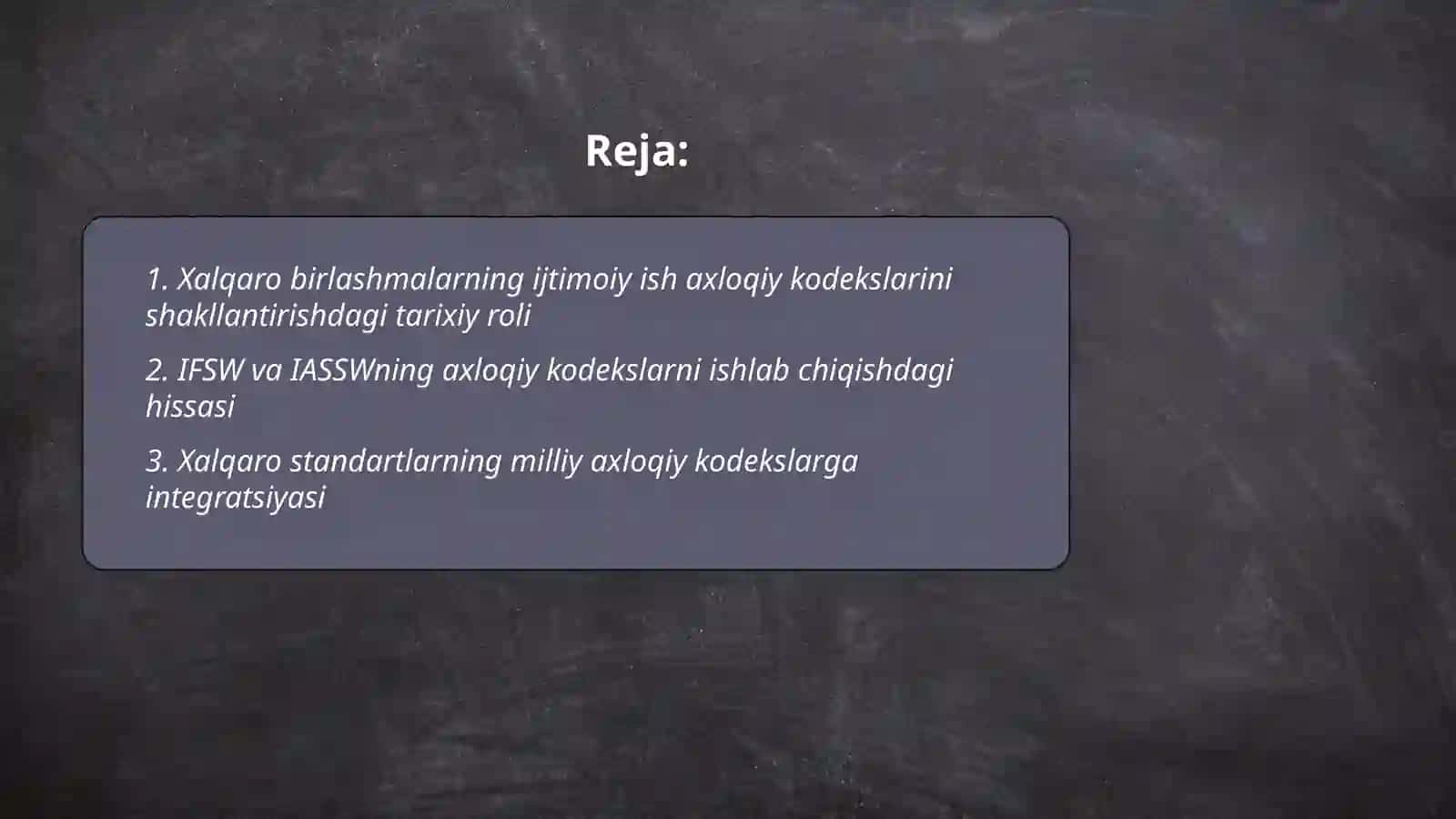 Ijtimoiy ish axloqiy kodekslarini tuzish va tasdiqlashda xalqaro birlashmalarning roli 2