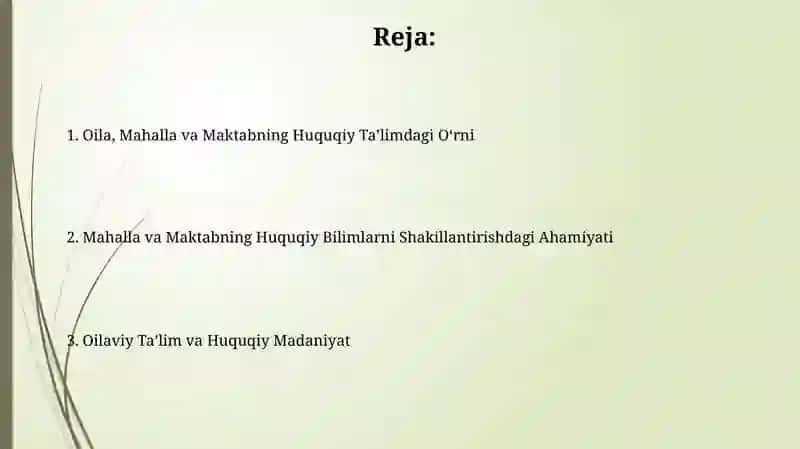Oila, Mahalla va Maktabning Huquqiy Ta’limdagi O‘rni 2
