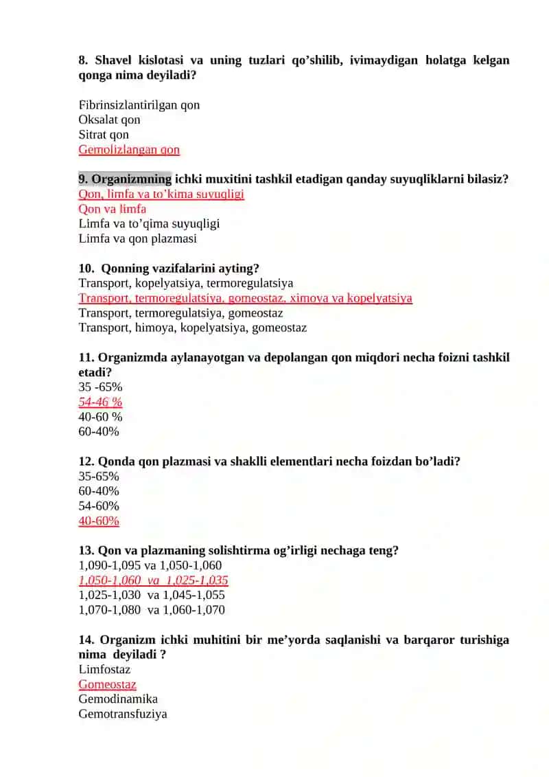 Hayvonlar fiziologiyasi 2