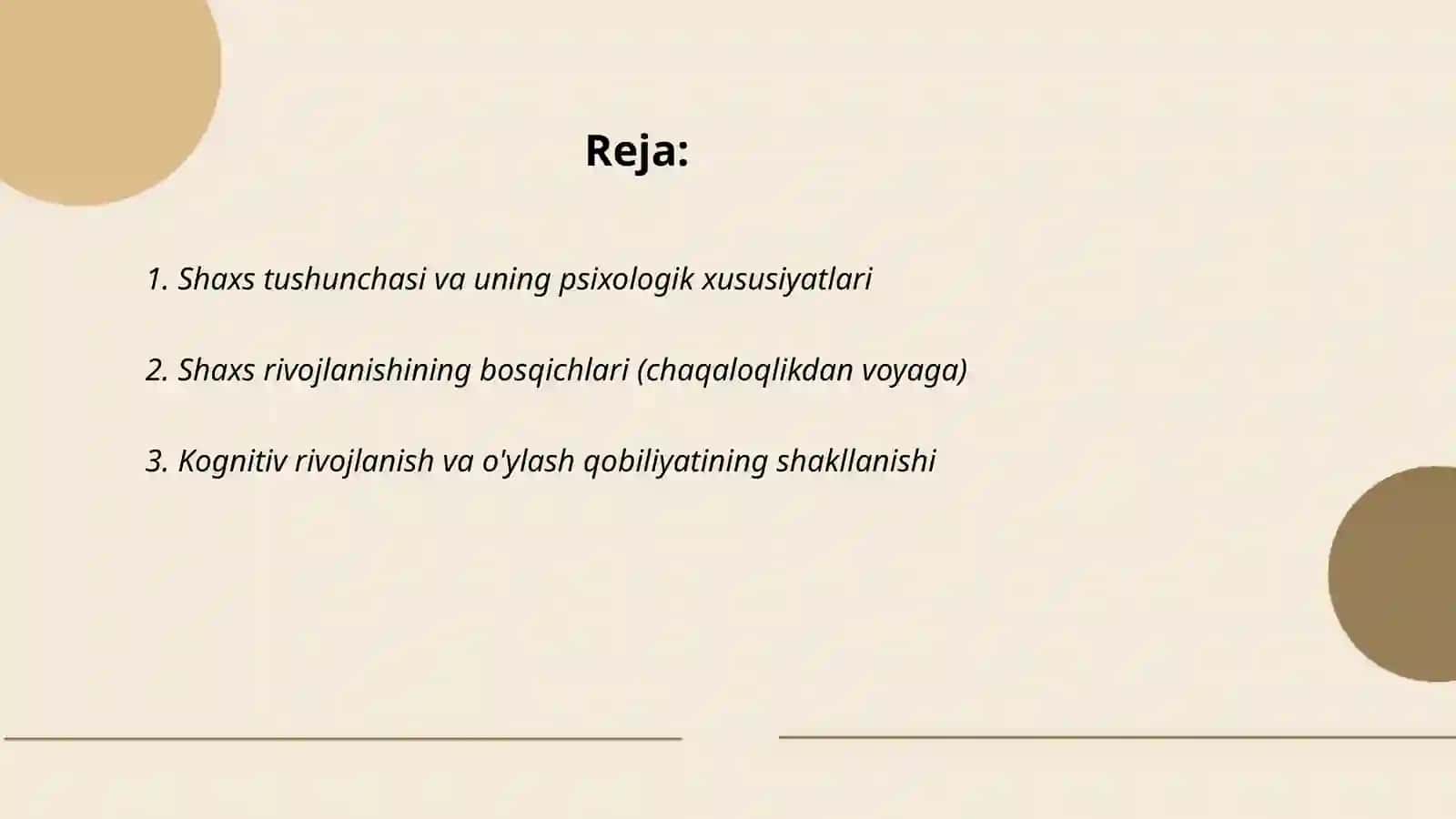 Shaxs, rivojlanishi, tarbiyasi va ijtimoiylashuvi 2