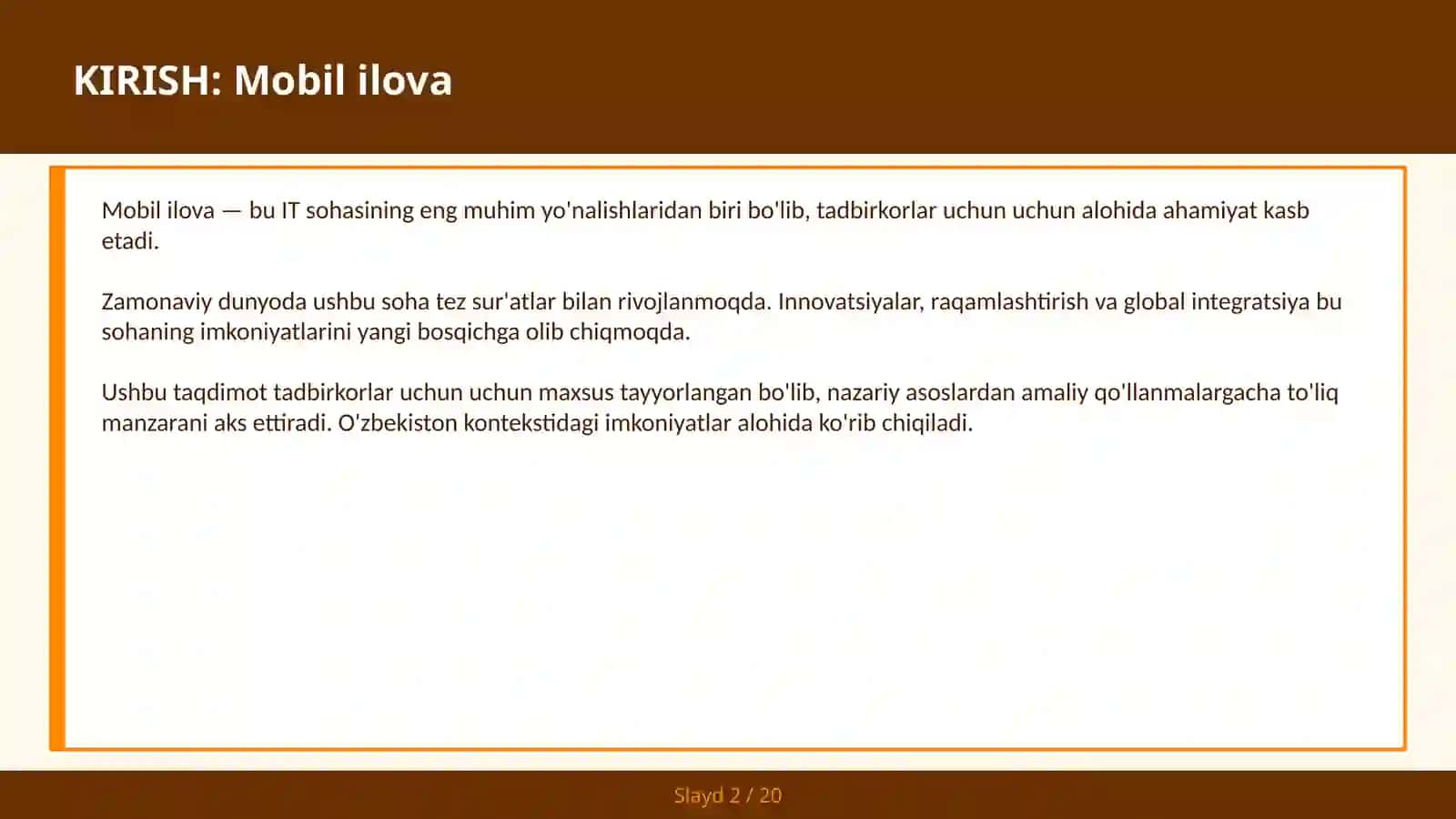 Mobil ilova 2