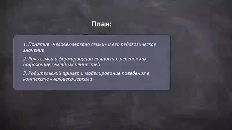Человек-зеркало семьи 2