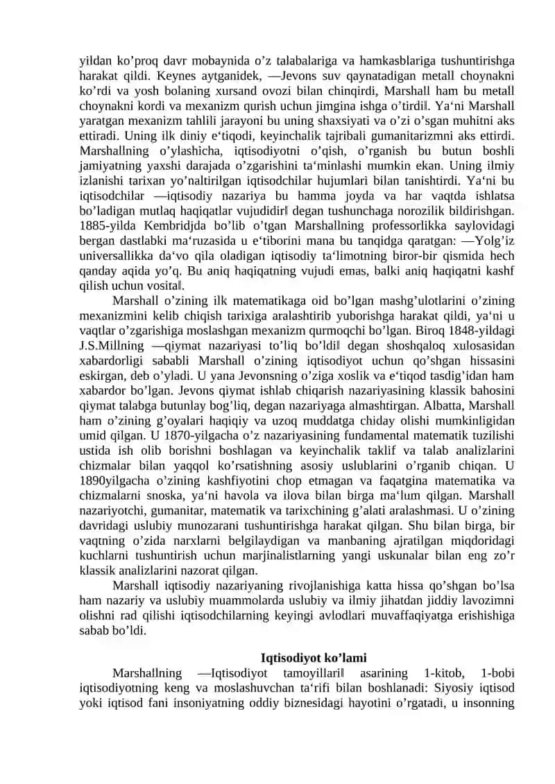 Neoklassik Maktab Iqtisodiy Qarashlari 2