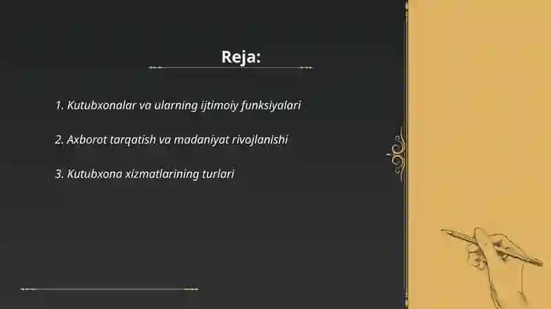 Kutubxona Axbarot Faoliyati Ijtimoiy Madaniy Tizimning Asosiy Qirralari 2