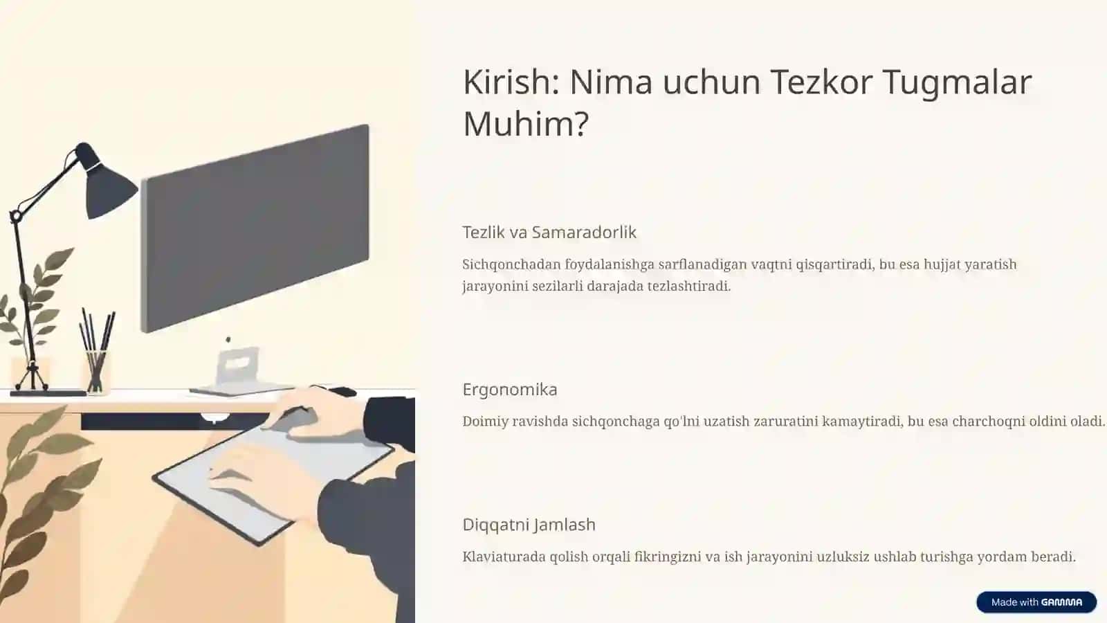 Word Dasturini Tezkor Tugmalari: Ish Samaradorligini Oshirish 2