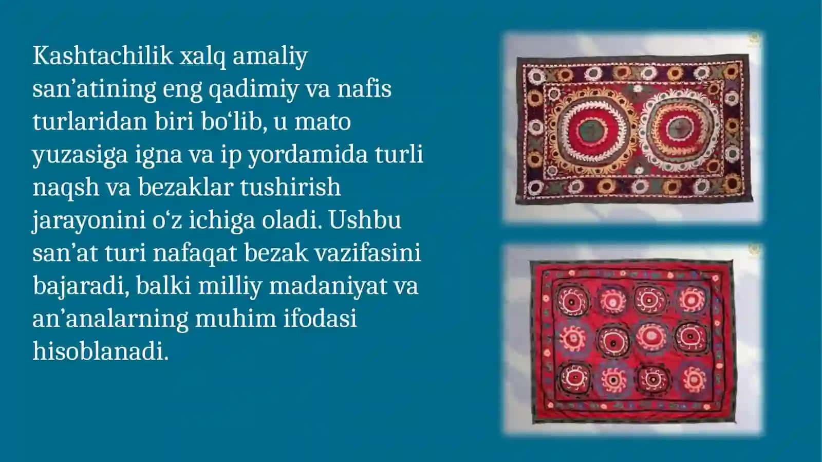 Kashtachilìk tarixi va tayyorlash texnologiyasi 2