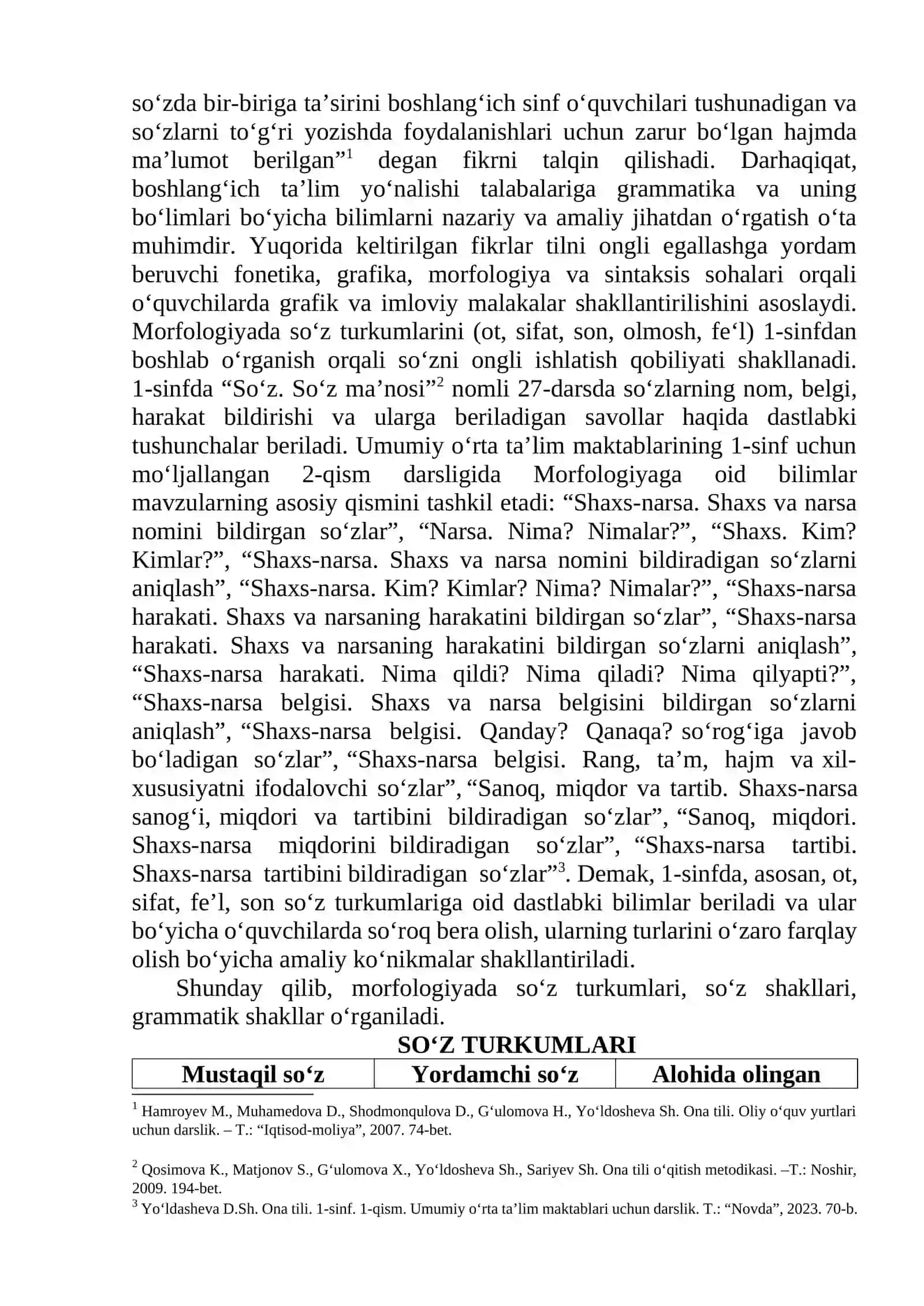 Grammatika, uning qismlari. Morfologiya haqida umumiy ma’lumot 2