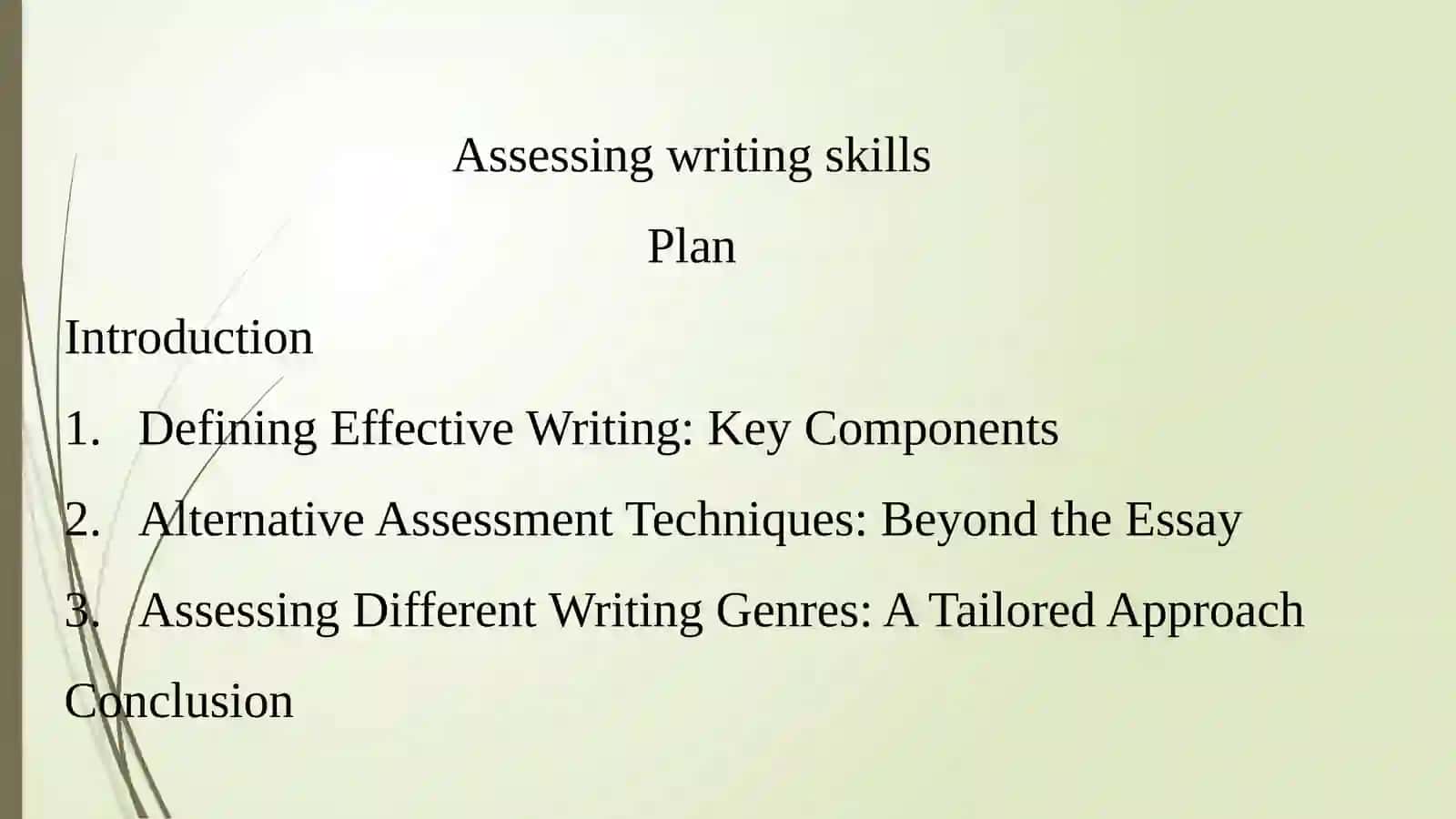 Assessing writing skills 2