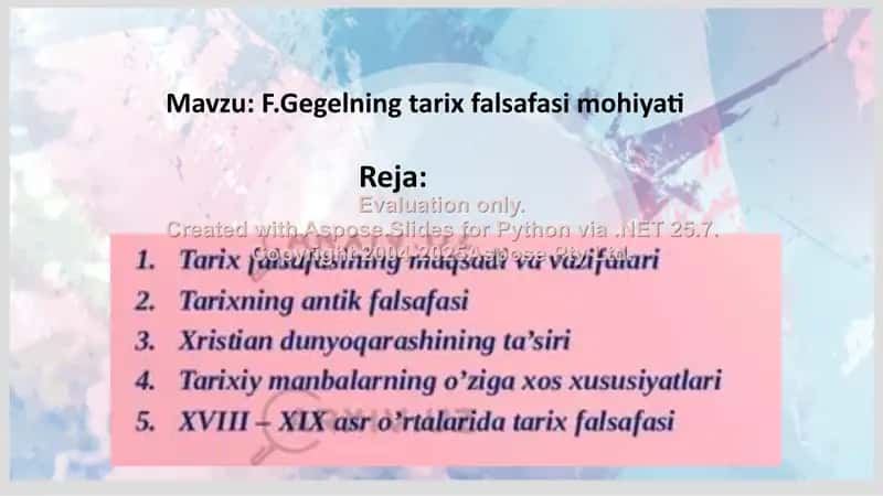 F.Gegelning tarix falsafasi mohiyati 2