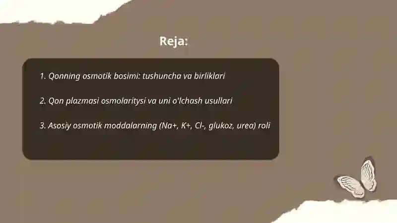 Qonning osmotik bosimlari va pHi 2